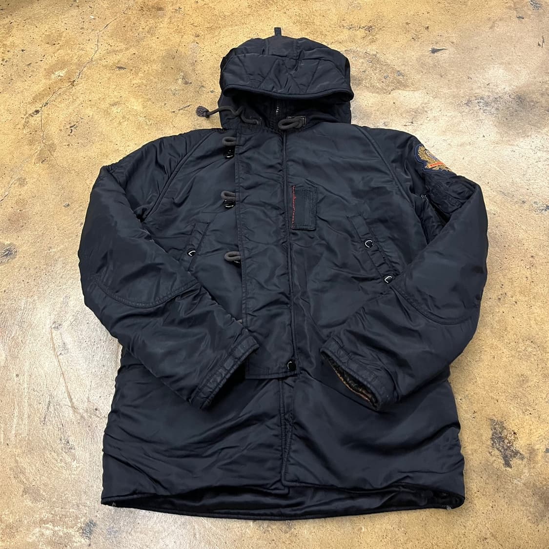 [정품/M] 폴로진스 블랙 후드 패딩 점퍼 b18 상품이미지2