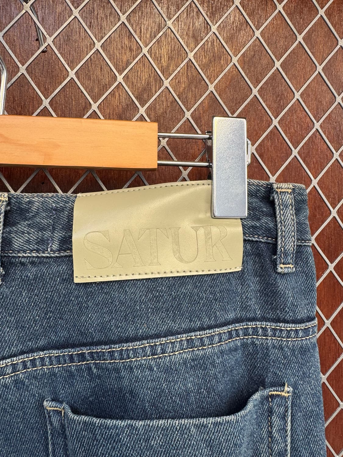 SATUR 세터 빈티지 워싱 와이드 데님 팬츠 M 상품이미지4