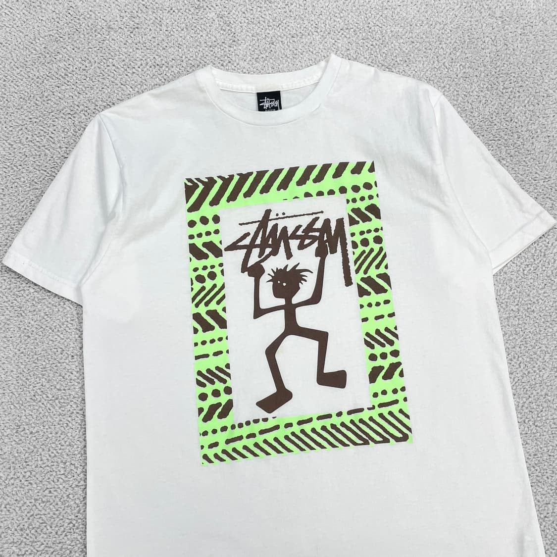 스투시 Stussy 워리어 맨 반팔 티셔츠 화이트 상품이미지2