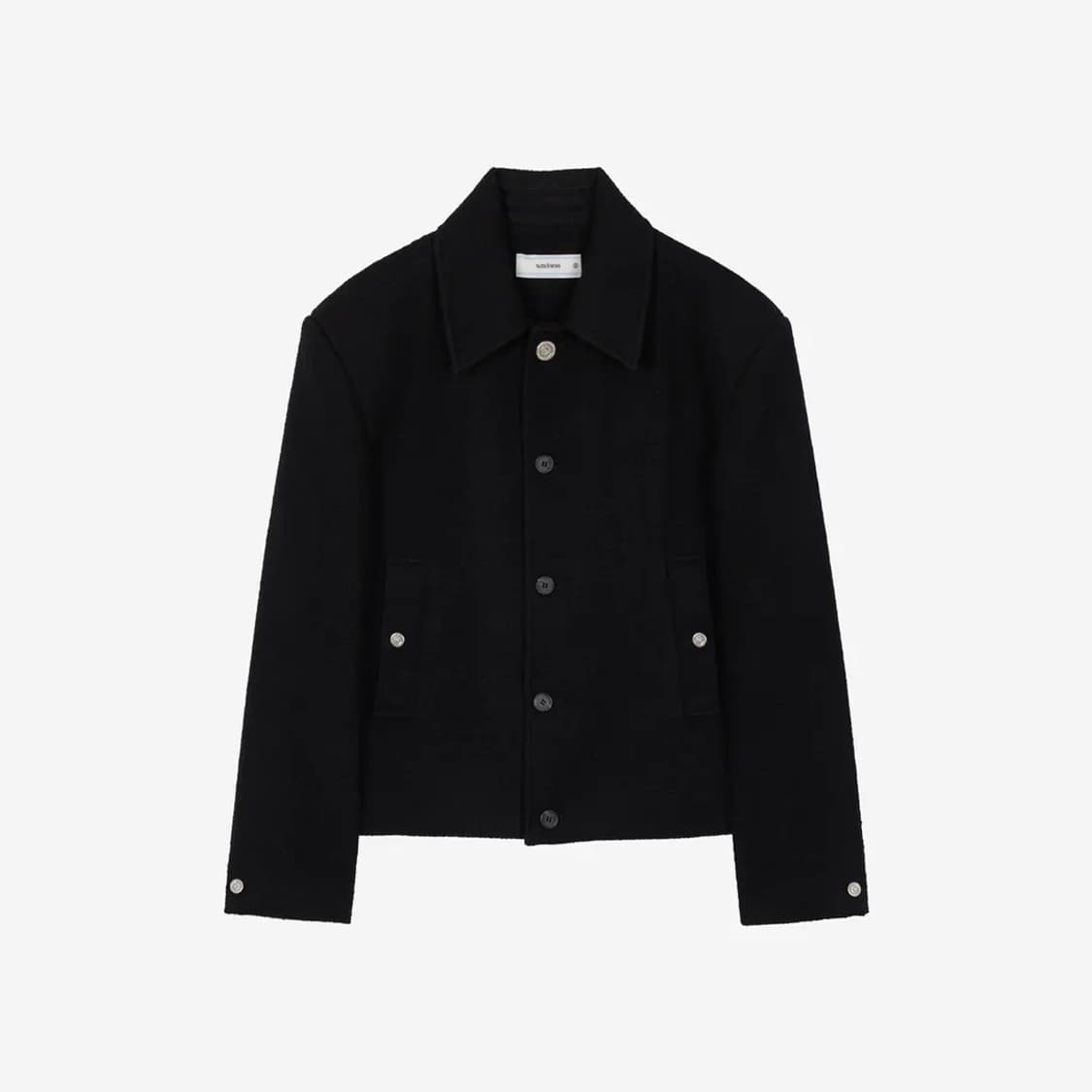 웨이비니스 에로이카 트위드 자켓 제트블랙 1 상품이미지1