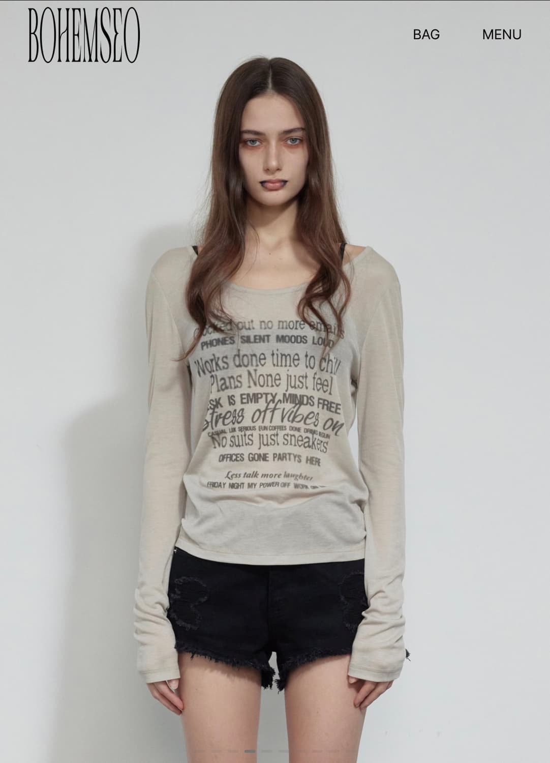 보헤미안서울 레터링t 베이지 상품이미지2