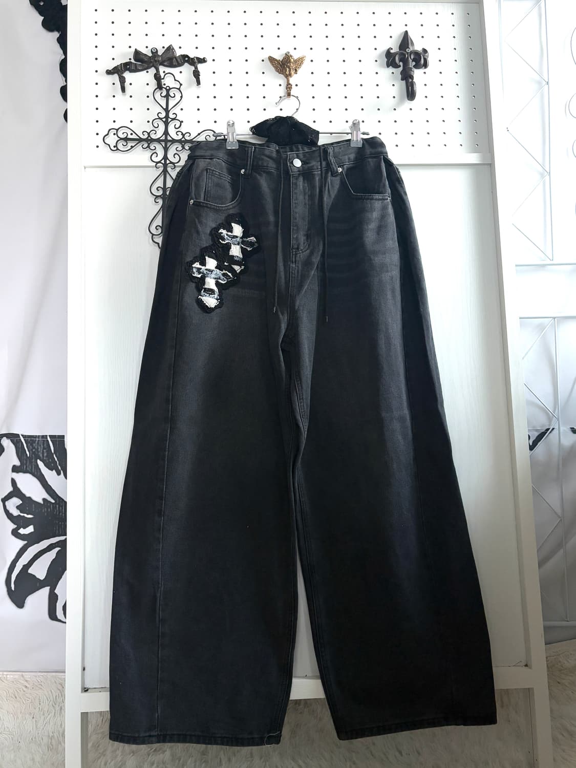 • hurtmade Dark gray denim cross patch & 상품이미지1