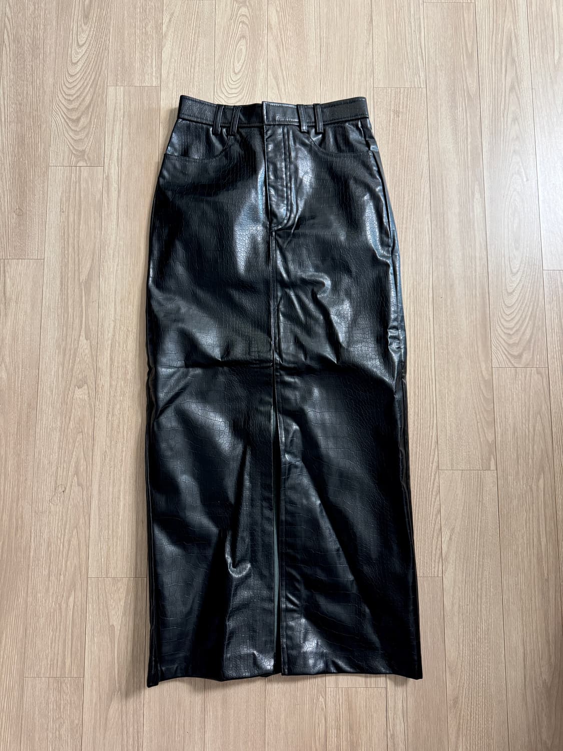 자라) 크로커 레더 롱 스커트 상품이미지1