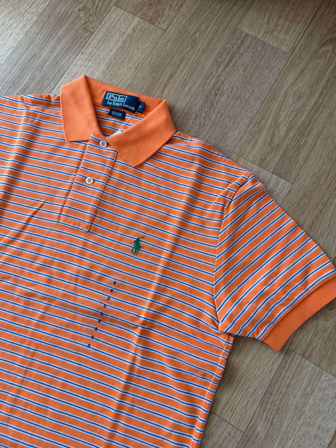 폴로 랄프로렌 스트라이프 반팔 카라티 S 상품이미지3