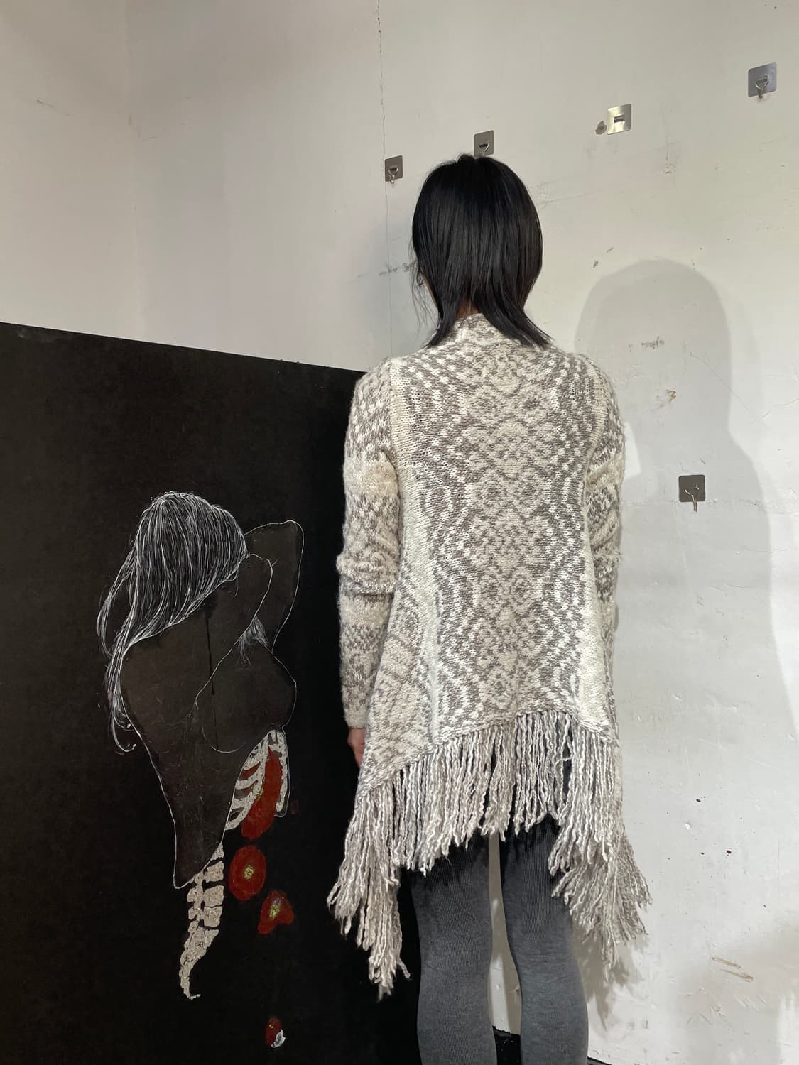 아베크롬비 오리엔탈 에스닉 프린지 로브 가디건 M 상품이미지6