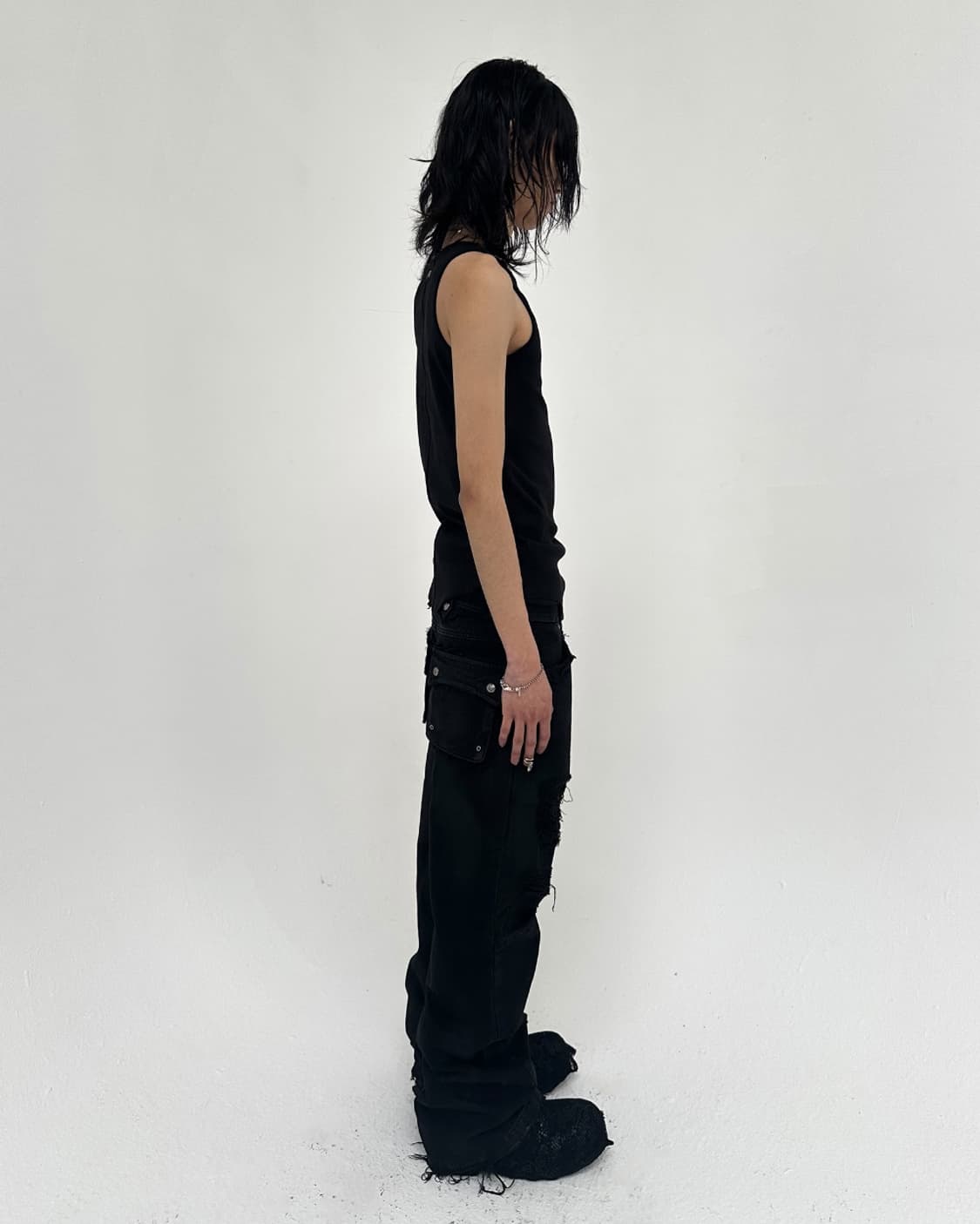 Skoot 스쿠읏 핸즈미다운 엑스테이스 탱크탑 블랙 상품이미지6