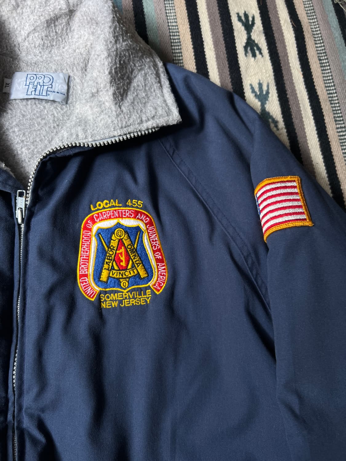 [XL]90's Made in USA 카펜터 오피서 봄버 자켓 상품이미지5