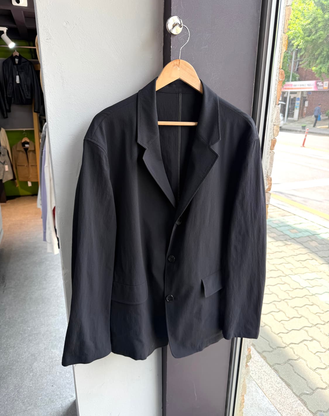 110/ 시스템옴므 25SS 크링클 스트레치 싱글 자켓 상품이미지5