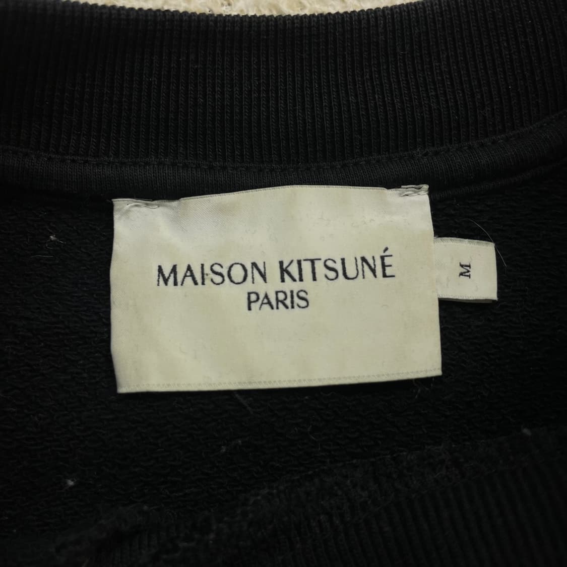 메종키츠네 칠렉스 폭스 크루넥 맨투맨 블랙 상품이미지3