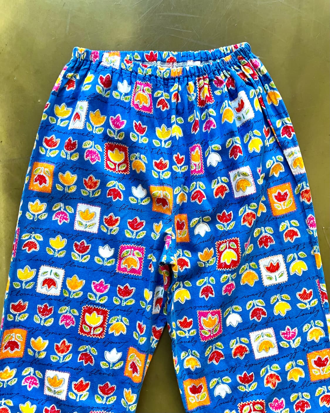 JPN Vintage Floral Art Pattern Pants 상품이미지5