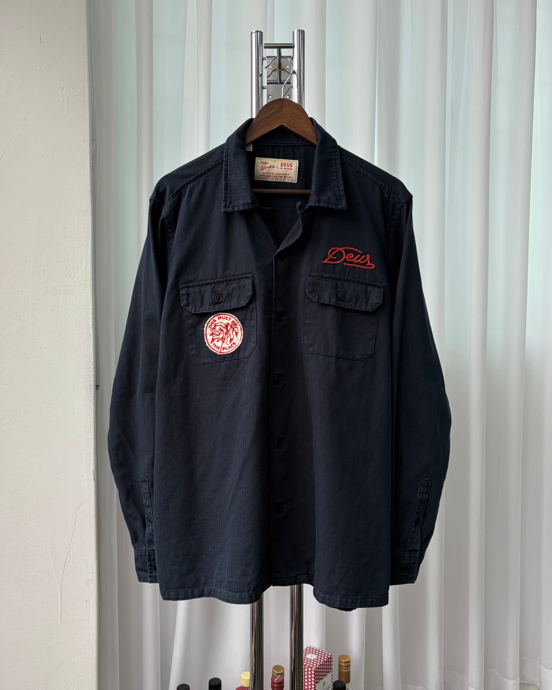 [XL]데우스 엑스 마키나 워크 셔츠 자켓 navy 상품이미지3