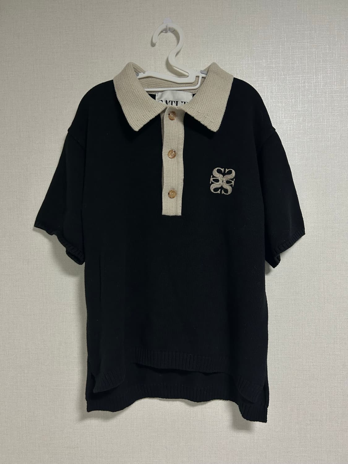 세터 나폴리 소프트 코튼 폴로 니트 리조트 반팔 피케 카라 니트 블랙 M 상품이미지8