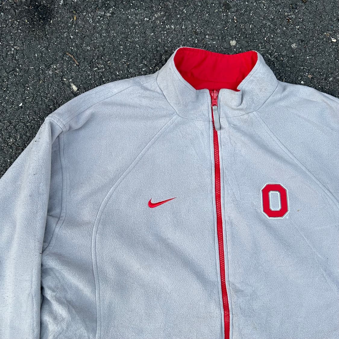 00s 나이키 리버시블 팀 미국 오하이오 바람막이 올드스쿨 트랙자켓 XL 상품이미지3