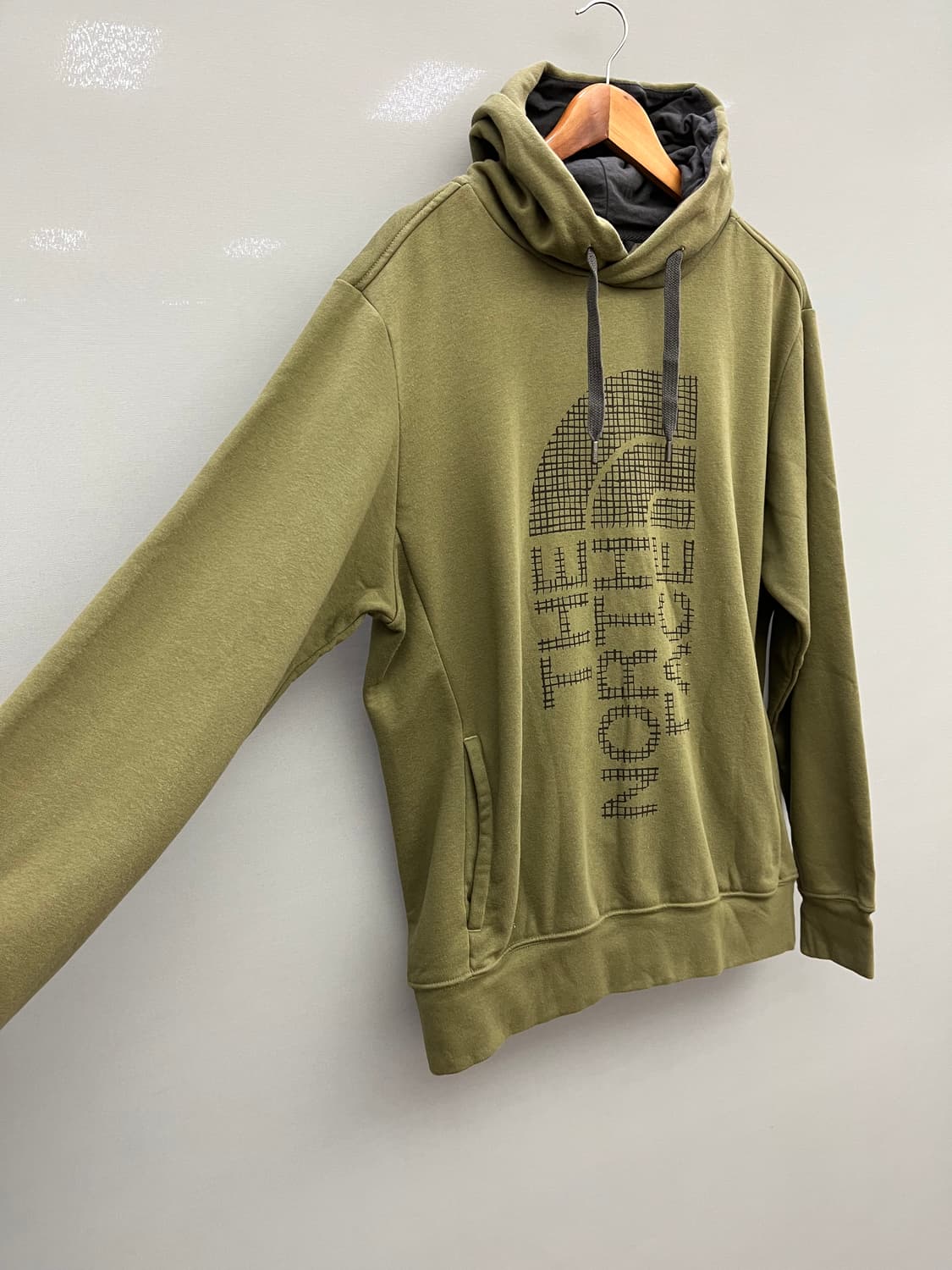 노스페이스 올리브색 기모후드티 상품이미지3