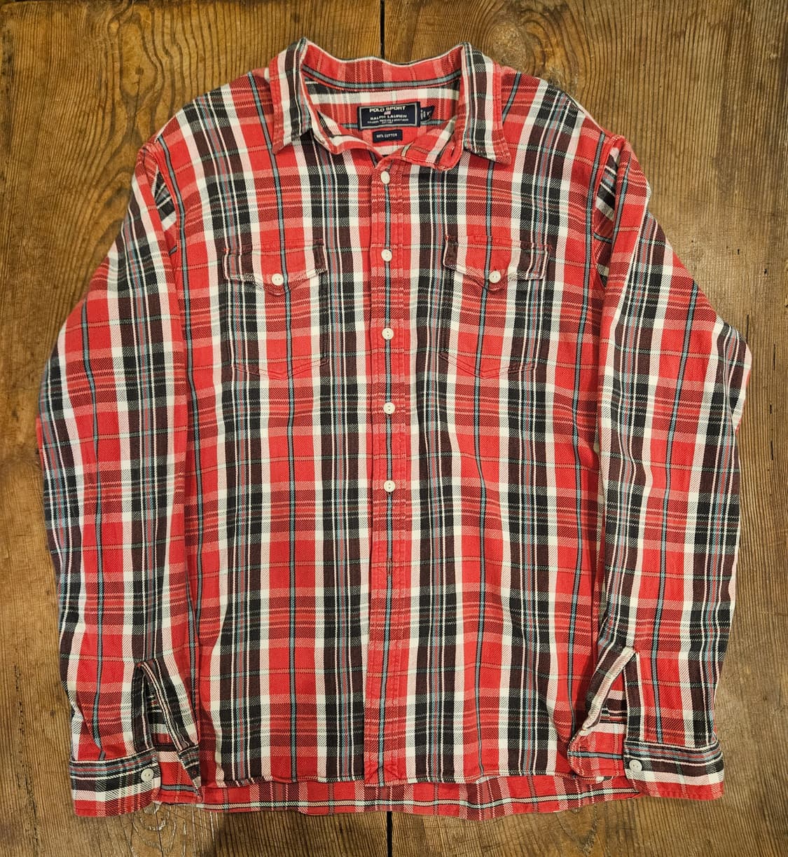 90s빈티지 폴로스포츠 플란넬 셔츠  상품이미지1