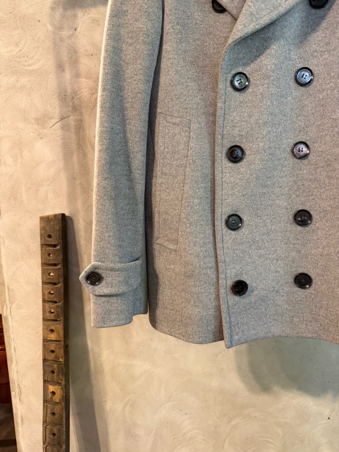 버버리 캐시미어 헤비멜톤울 피코트 100 상품이미지3