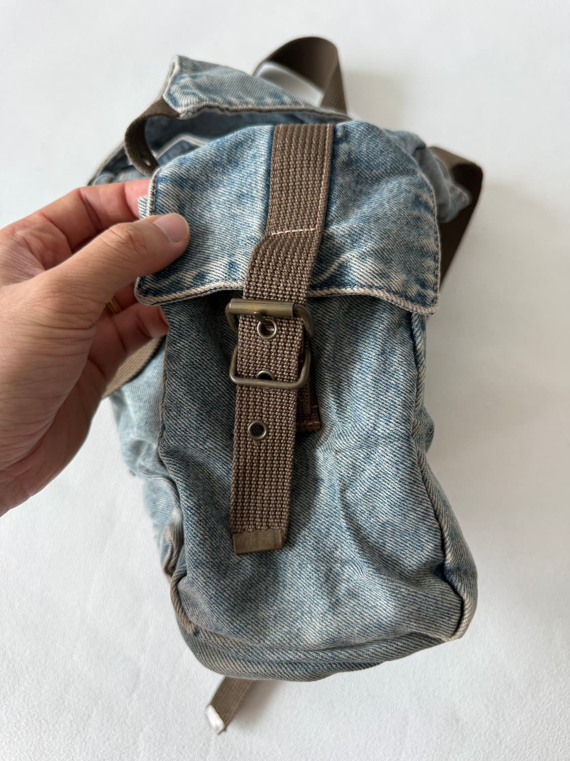 Pre owned 데님 3포켓 백팩 상품이미지5
