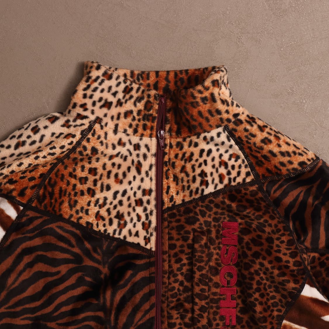 미스치프 레오파드 빅로고 플리스 집업자켓 A1396 상품이미지2