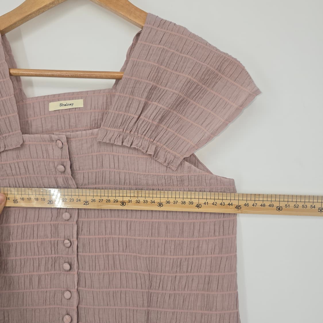 Shelney 링클 텍스처 버튼 블라우스 페미닌 무드 상품이미지5