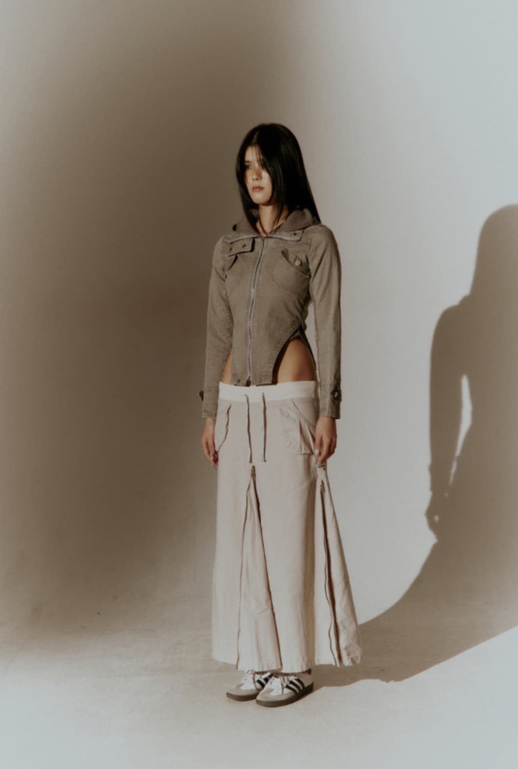 BODYSUIT JACKET WASHED KHAKI GREY 상품이미지5