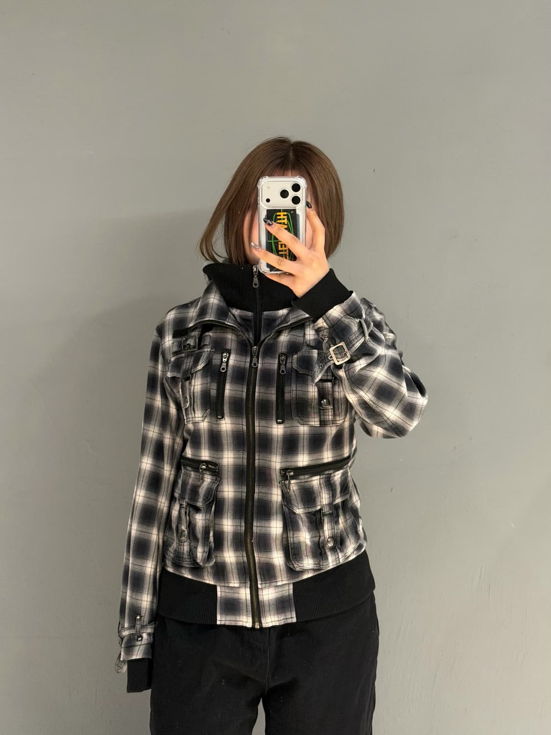 neck buckle multi pocket layered jk 상품이미지3