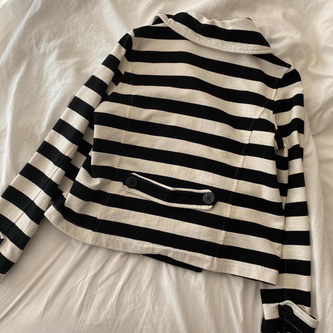 빈티지 스트라이프 코튼 숏자켓 / 버튼 카라 상품이미지4