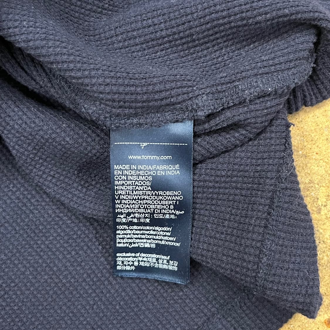 [정품/XXL] 타미 와플 긴팔티셔츠 네이비 b16 상품이미지6