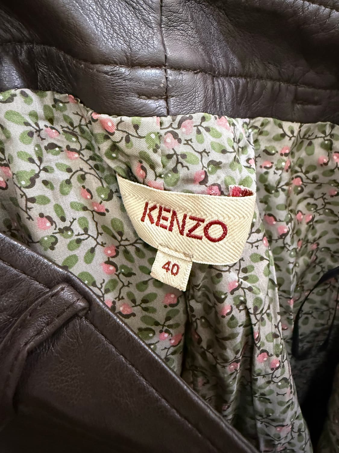 겐조 카우 레더 패턴 팬츠 정품 상품이미지5