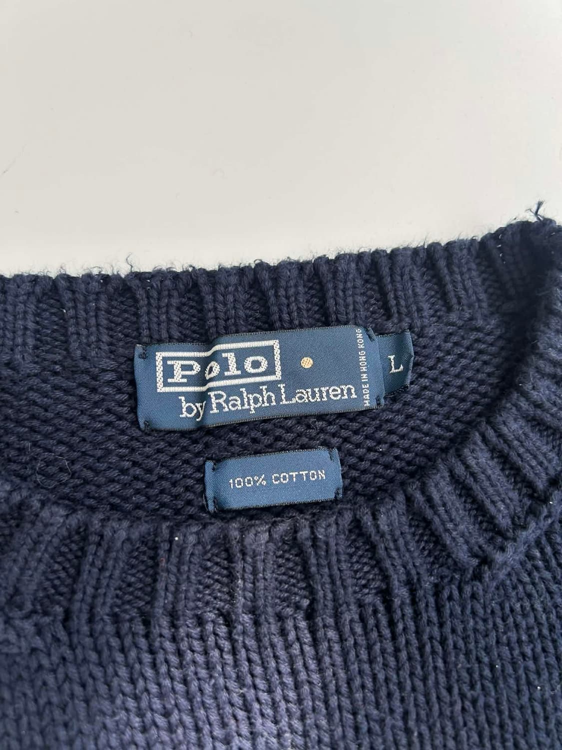[L] 폴로 랄프로렌 성조기 네이비 코튼 니트 스웨터 상품이미지5