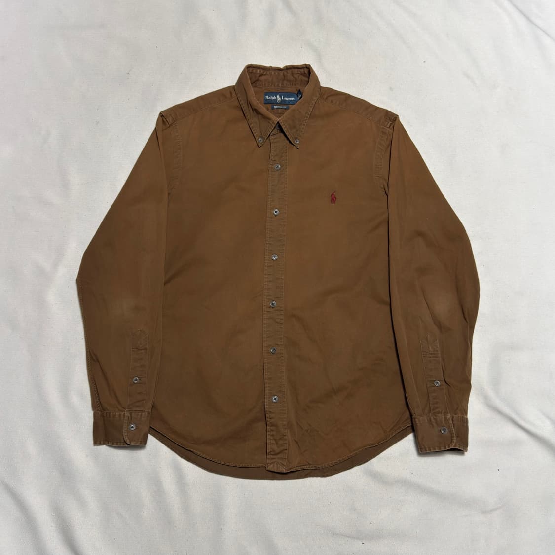 L 폴로랄프로렌 커스텀 핏 브라운 코튼 셔츠 상품이미지2