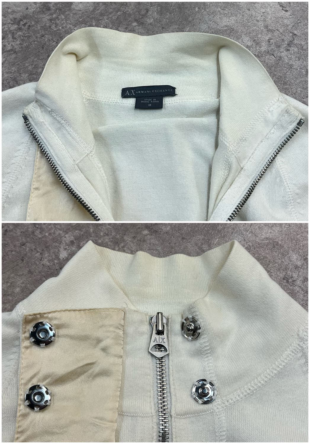 아르마니 익스체인지 트랙 자켓 아이보리 M #csz2186 상품이미지4