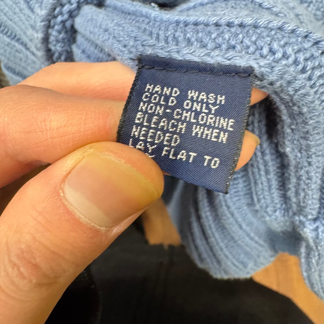 폴로 랄프로렌 골지 니트 네이비 포니 로고 포인트 스카이블루 상품이미지7