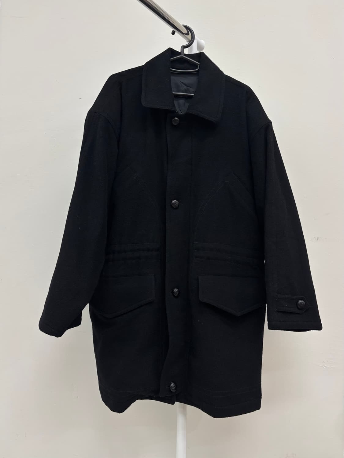 빈티지 블랙 울 코트 점퍼 상품이미지6