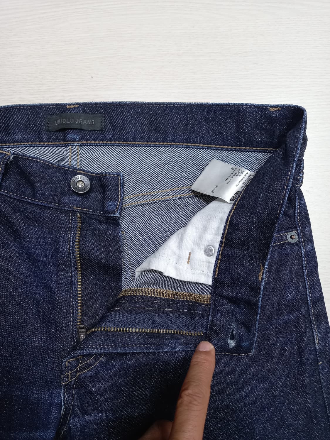 30 유니끌로 셀비지 스판 슬림일자진 진청 30-152 상품이미지6