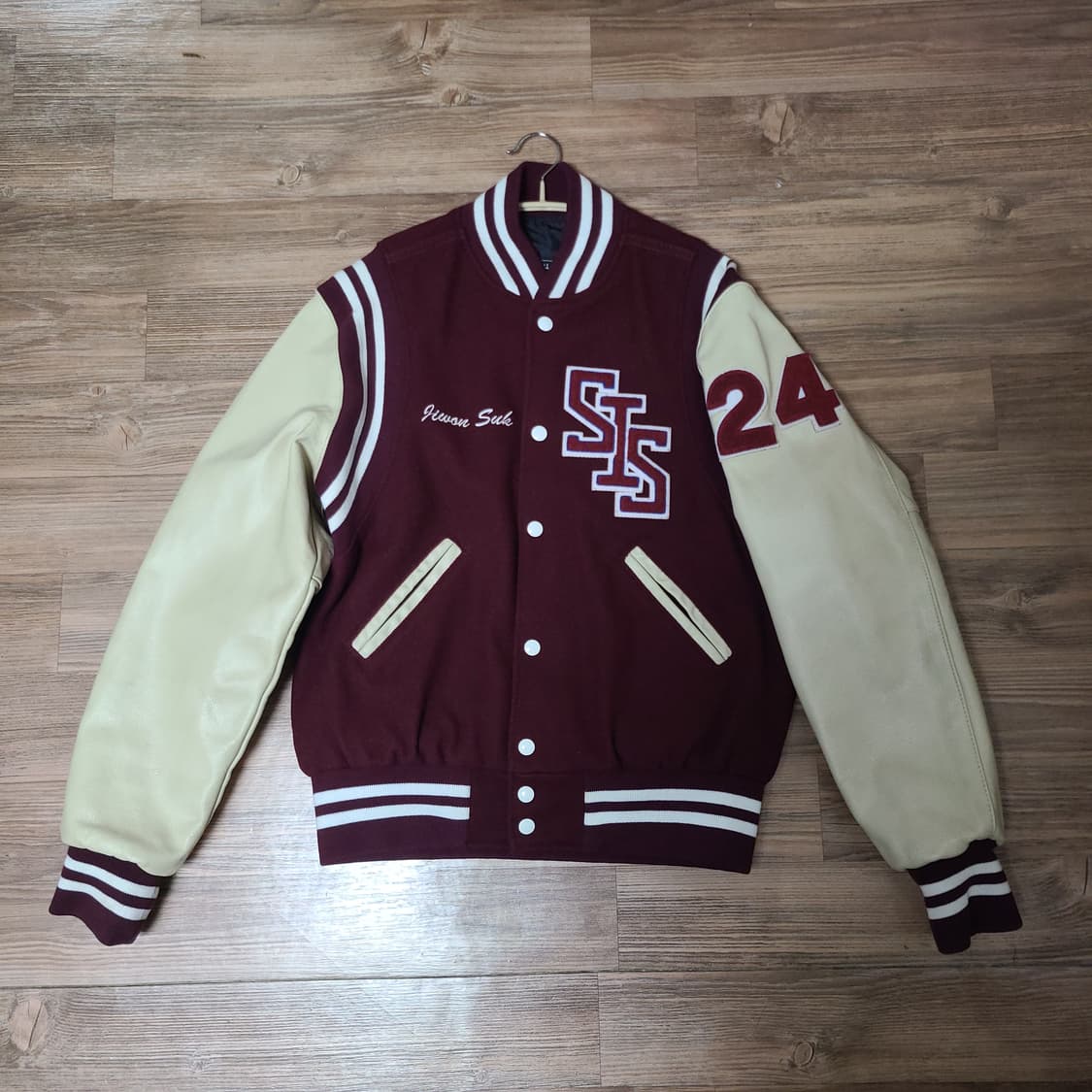 (95~100) HOLLOWAY 할로웨이 바시티 가죽 자켓 점퍼 상품이미지2