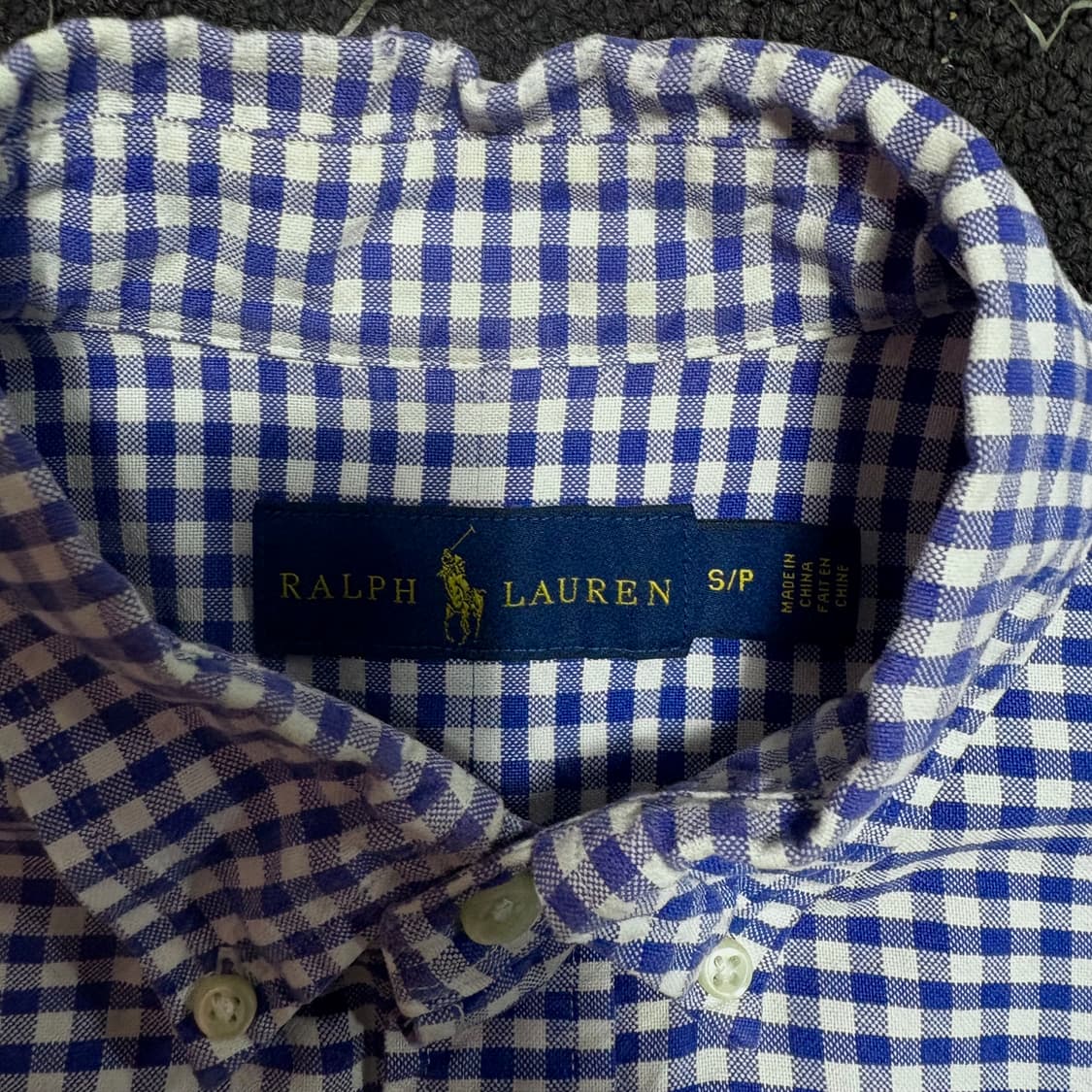 폴로 블루 신형 체크 셔츠 S 상품이미지5