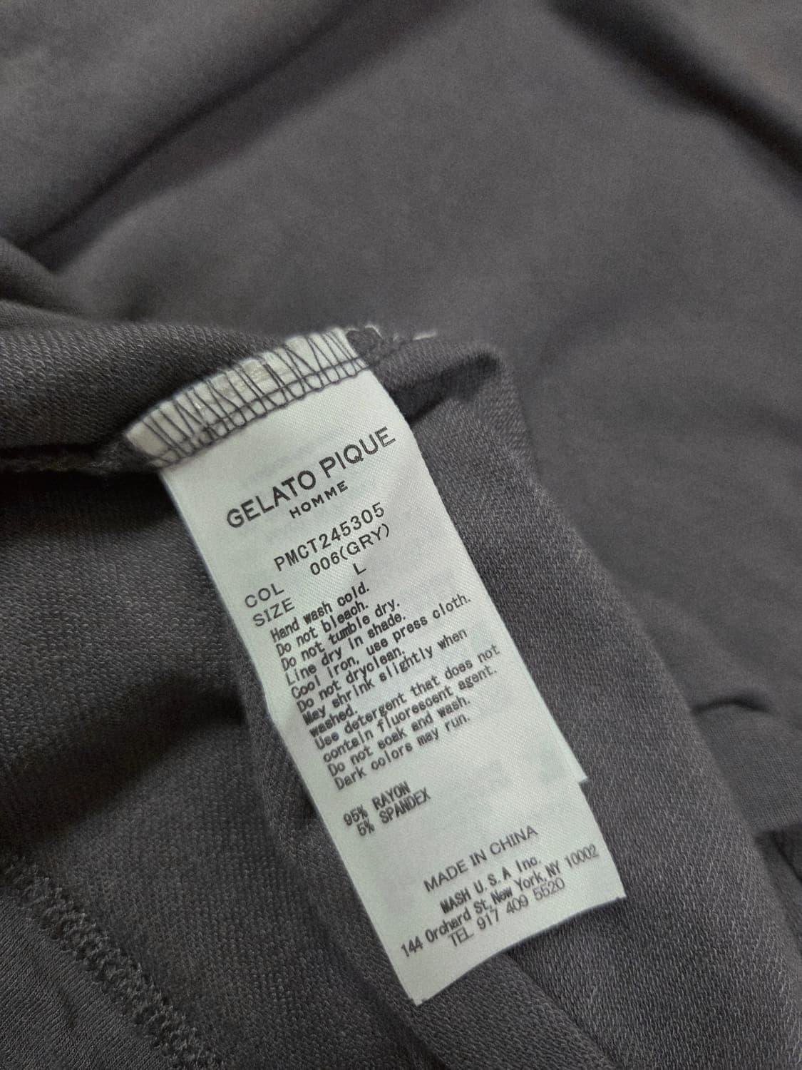 GELATO PIQUE 그레이 롱 슬리브 티셔츠 상품이미지6
