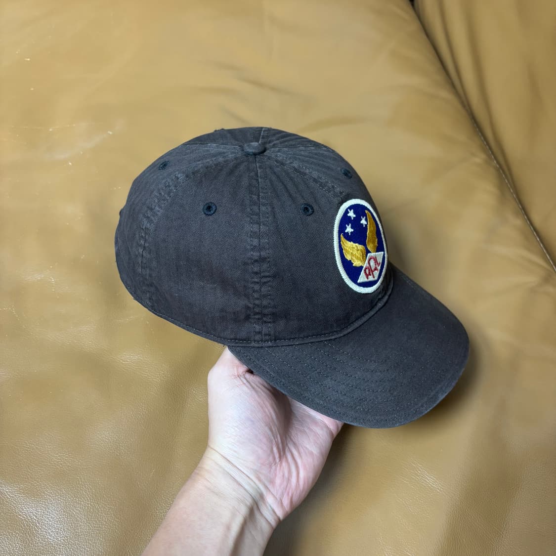 RRL 더블알엘 랄프로렌 폴로 6패널 윙로고 볼캡 모자 (Black) 상품이미지3