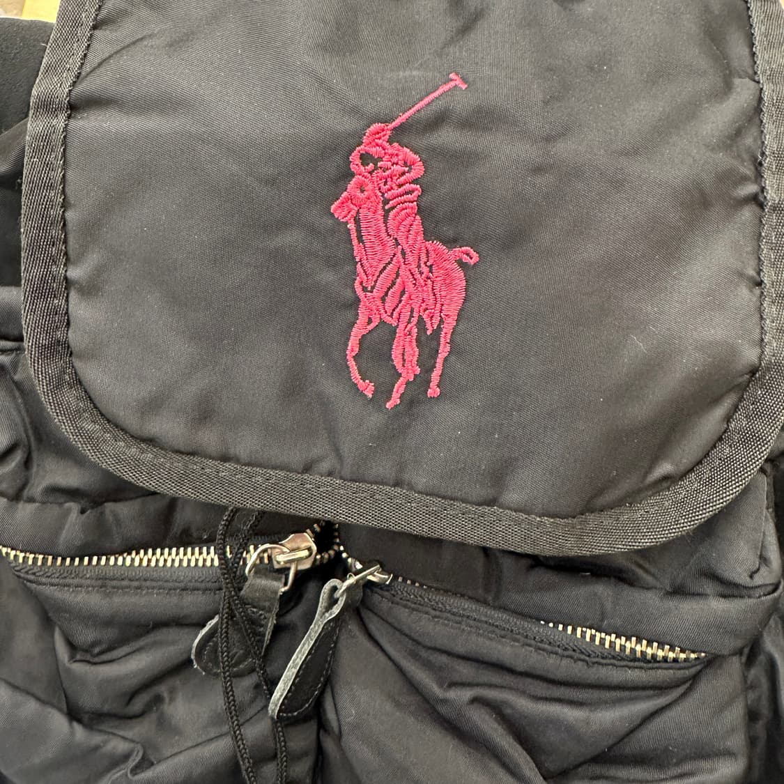 폴로 랄프로렌 핑크 포니 로고 백팩 상품이미지2