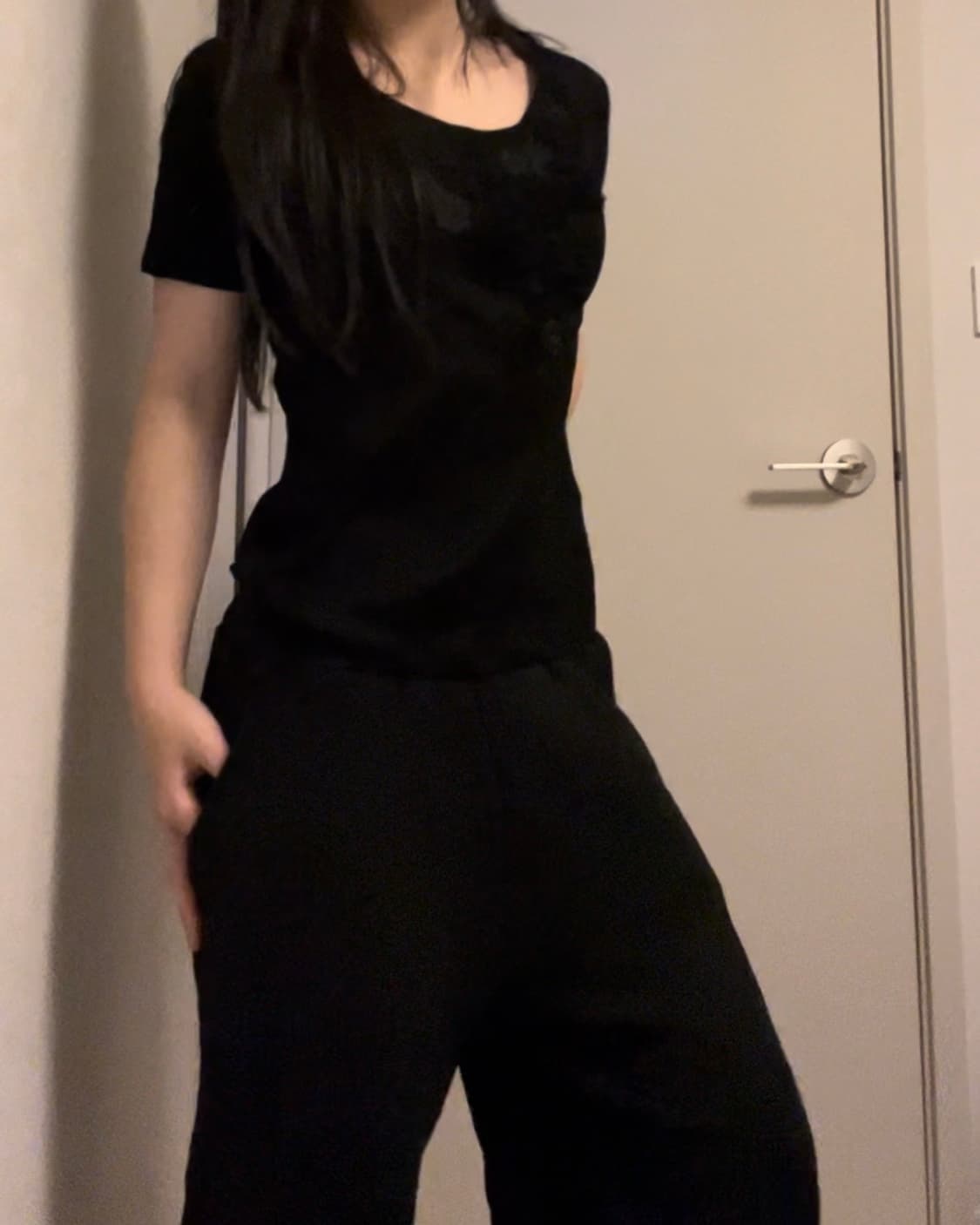 flower U-neck top 상품이미지3