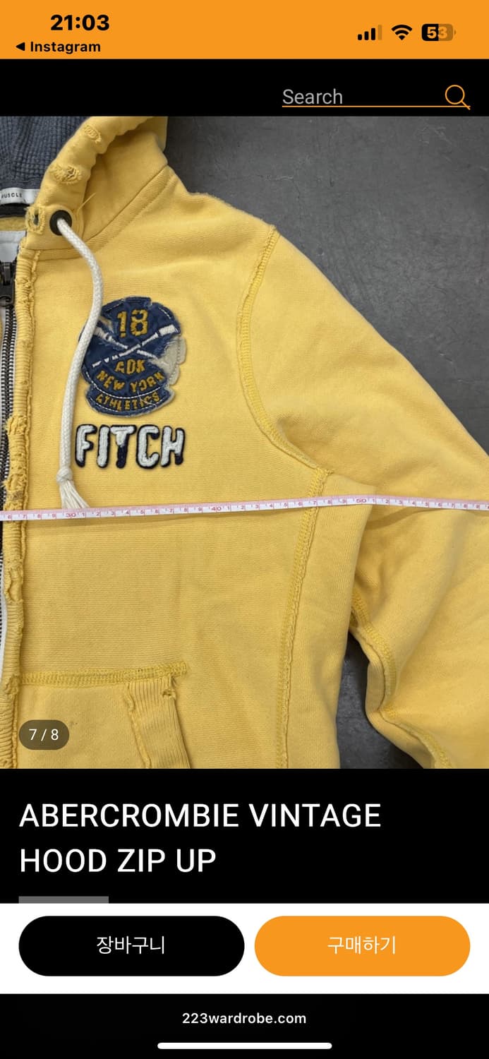 아베크롬비 후드집업 S 상품이미지7