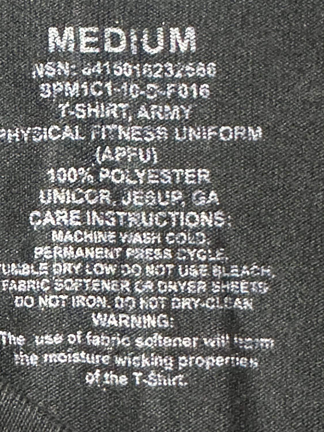 미육군 APFU 체육복 트레이닝복 반팔 티셔츠 (M) (11) 상품이미지6