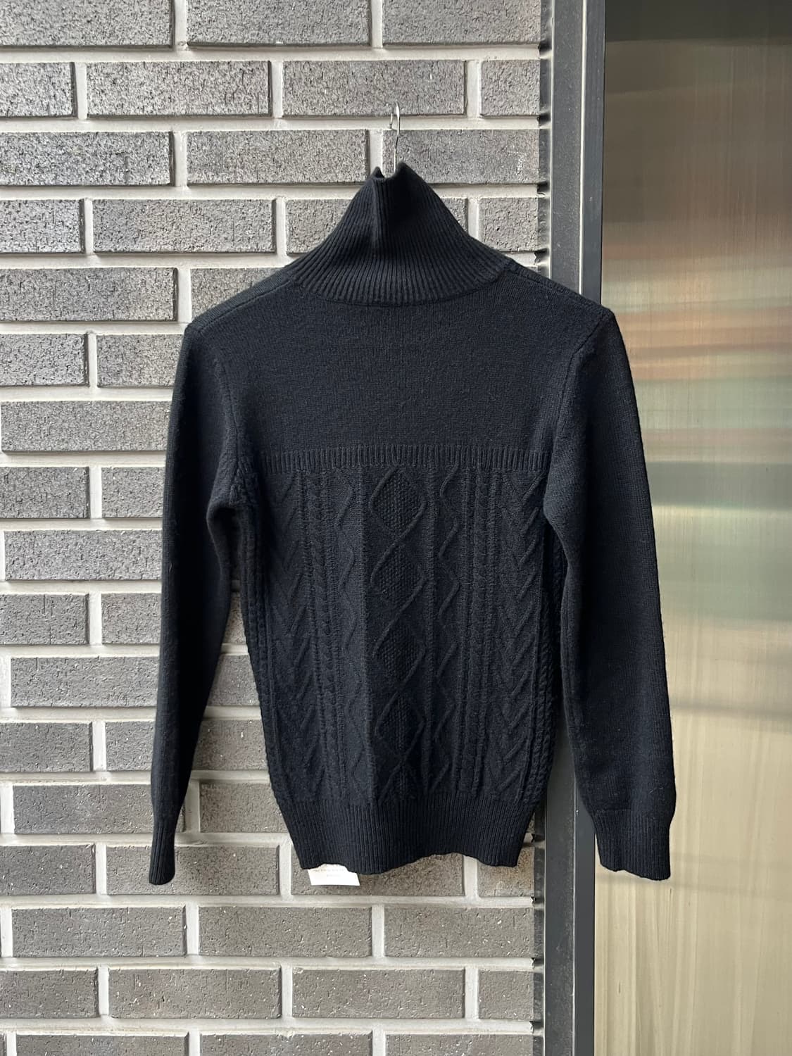 COURRGES 꾸레쥬 로고 터틀넥 블랙 상품이미지9