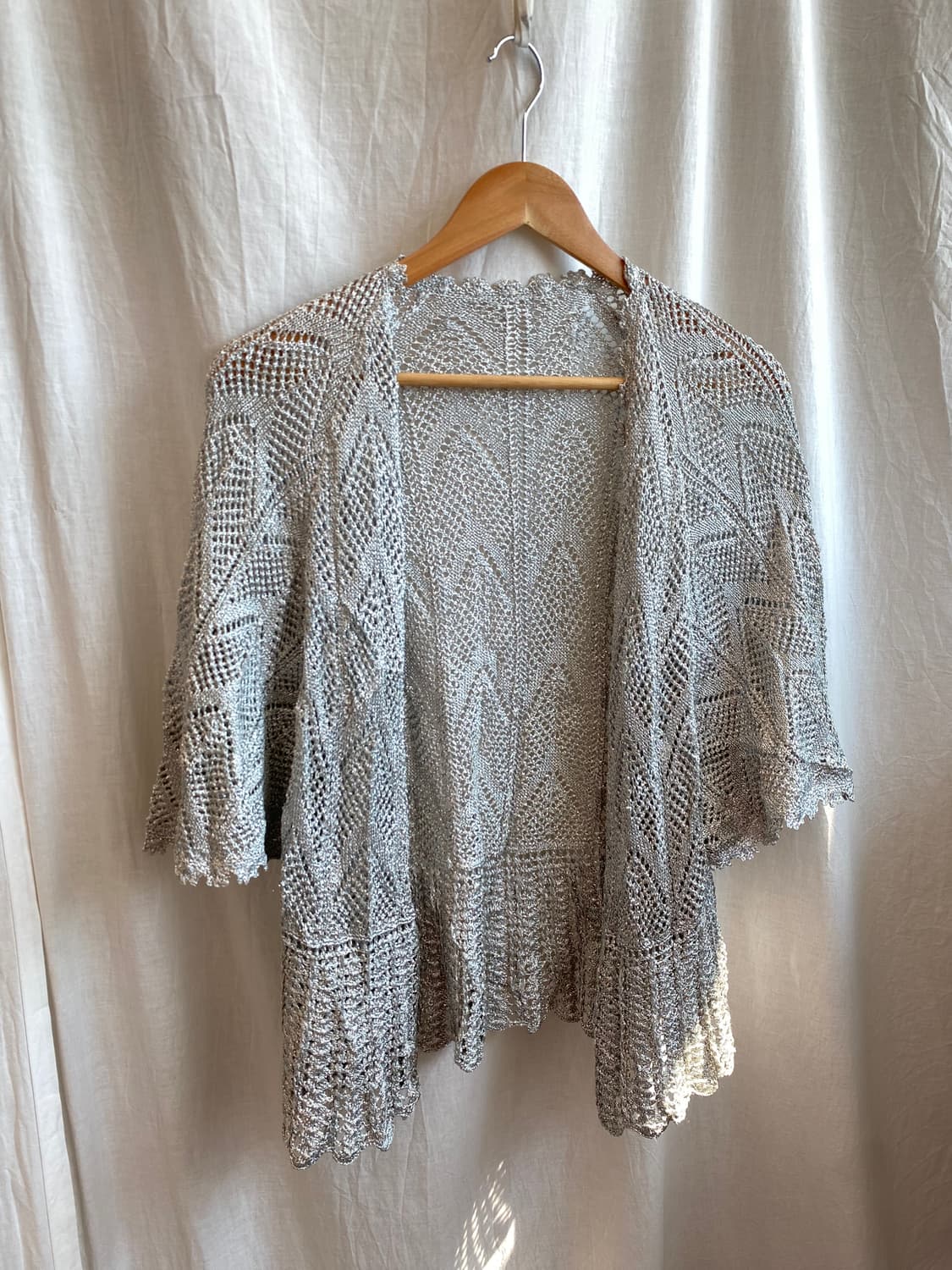 실버 반팔 오픈형가디건(M-L) 상품이미지1