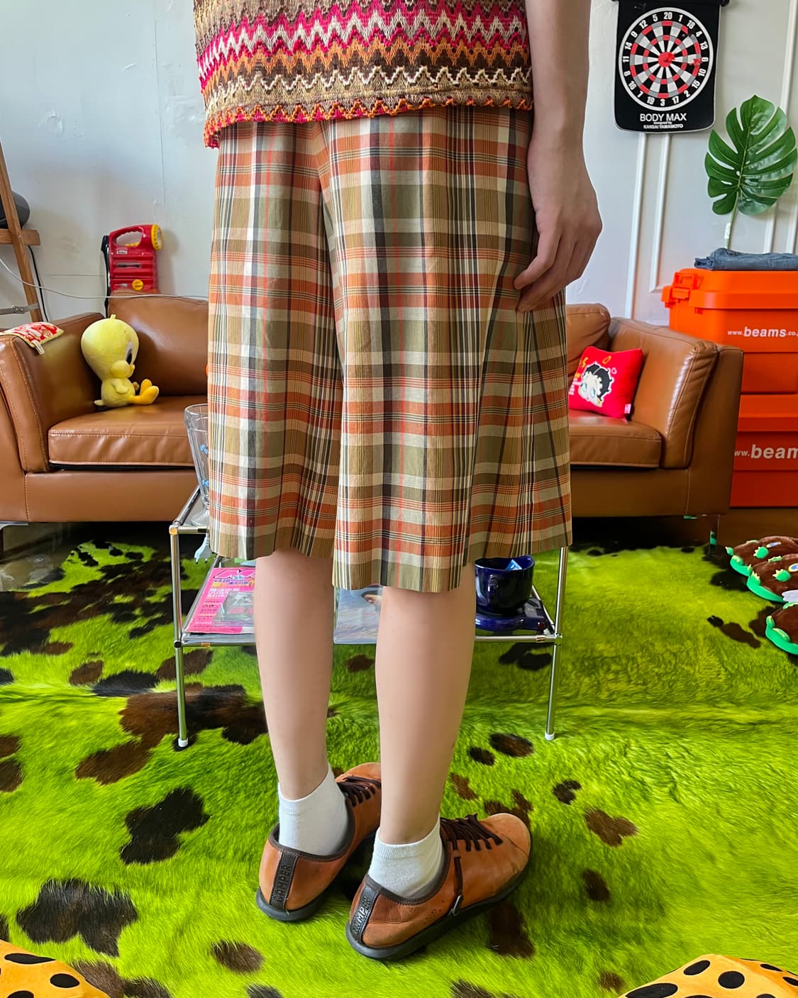 1980-90s Old BURBERRYS Wide Skirt Pants 상품이미지2