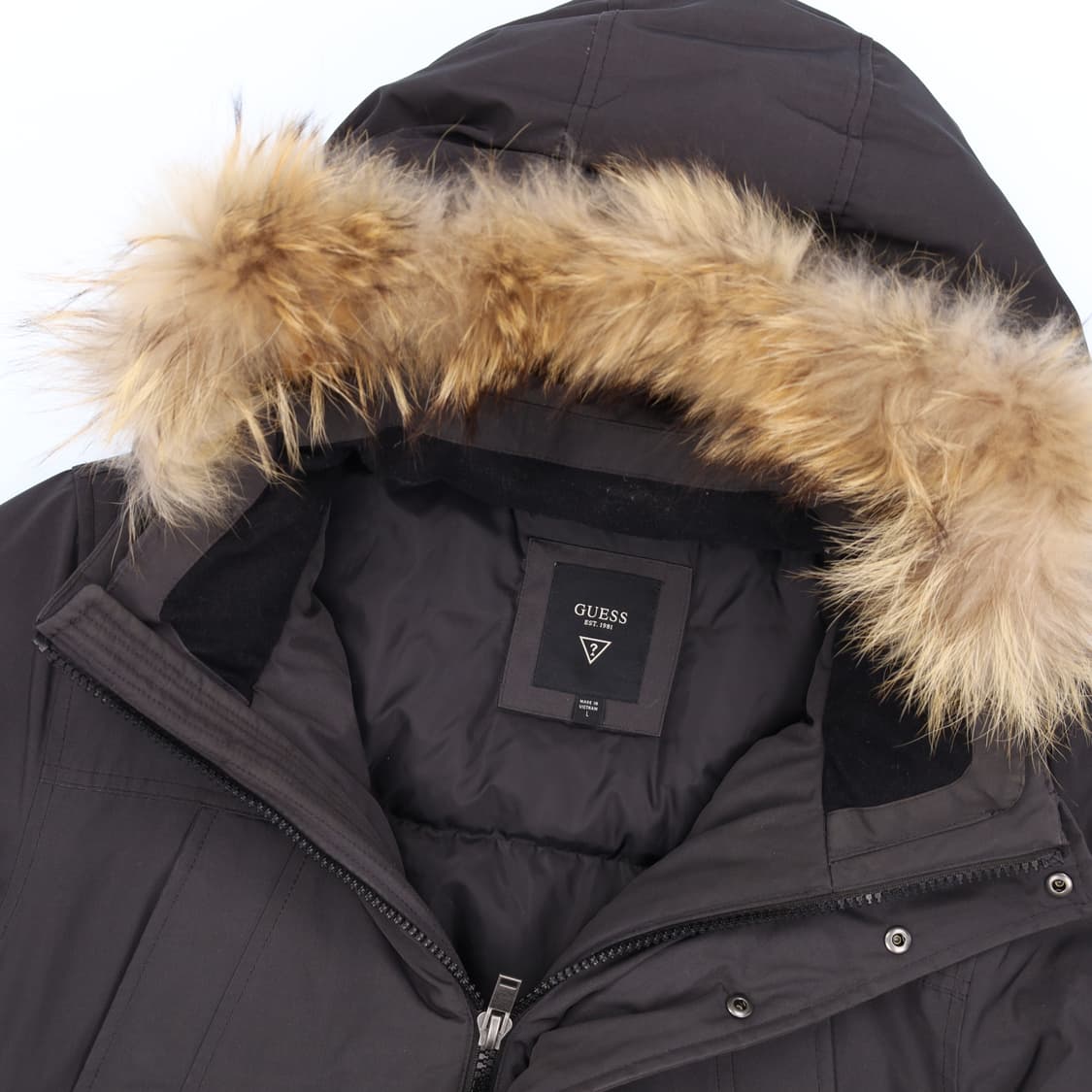 [L] 게스 너구리털 덕다운 패딩점퍼 1209 H1 상품이미지3