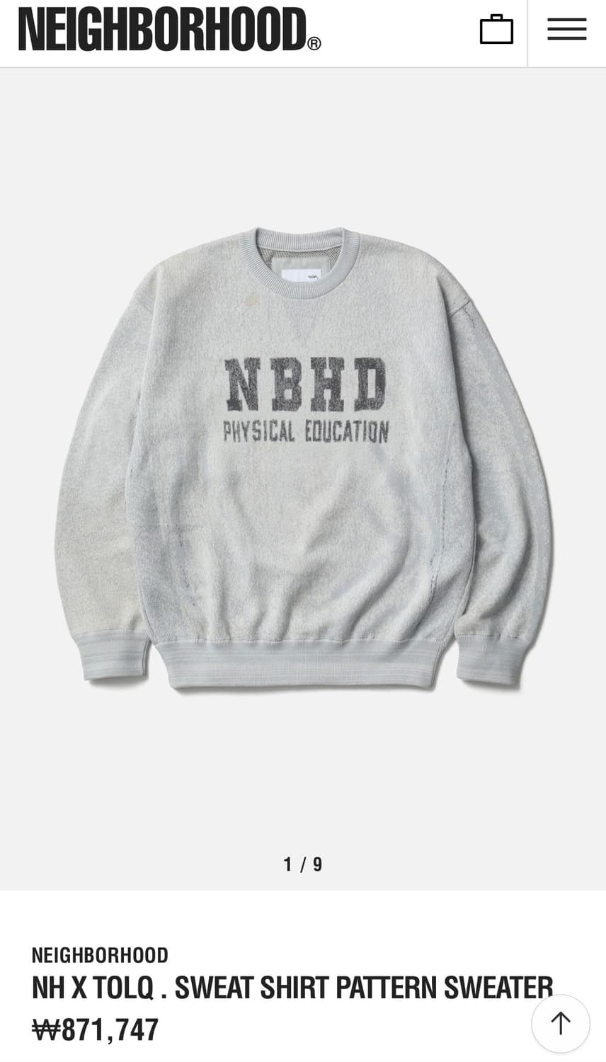 네이버후드xTOLQ 스웻셔츠 상품이미지1