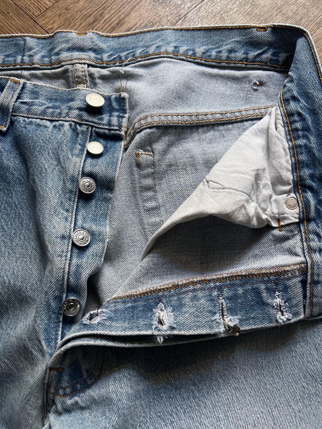 [36]80's 리바이스 501 Made in USA 데님 팬츠 S42 상품이미지3