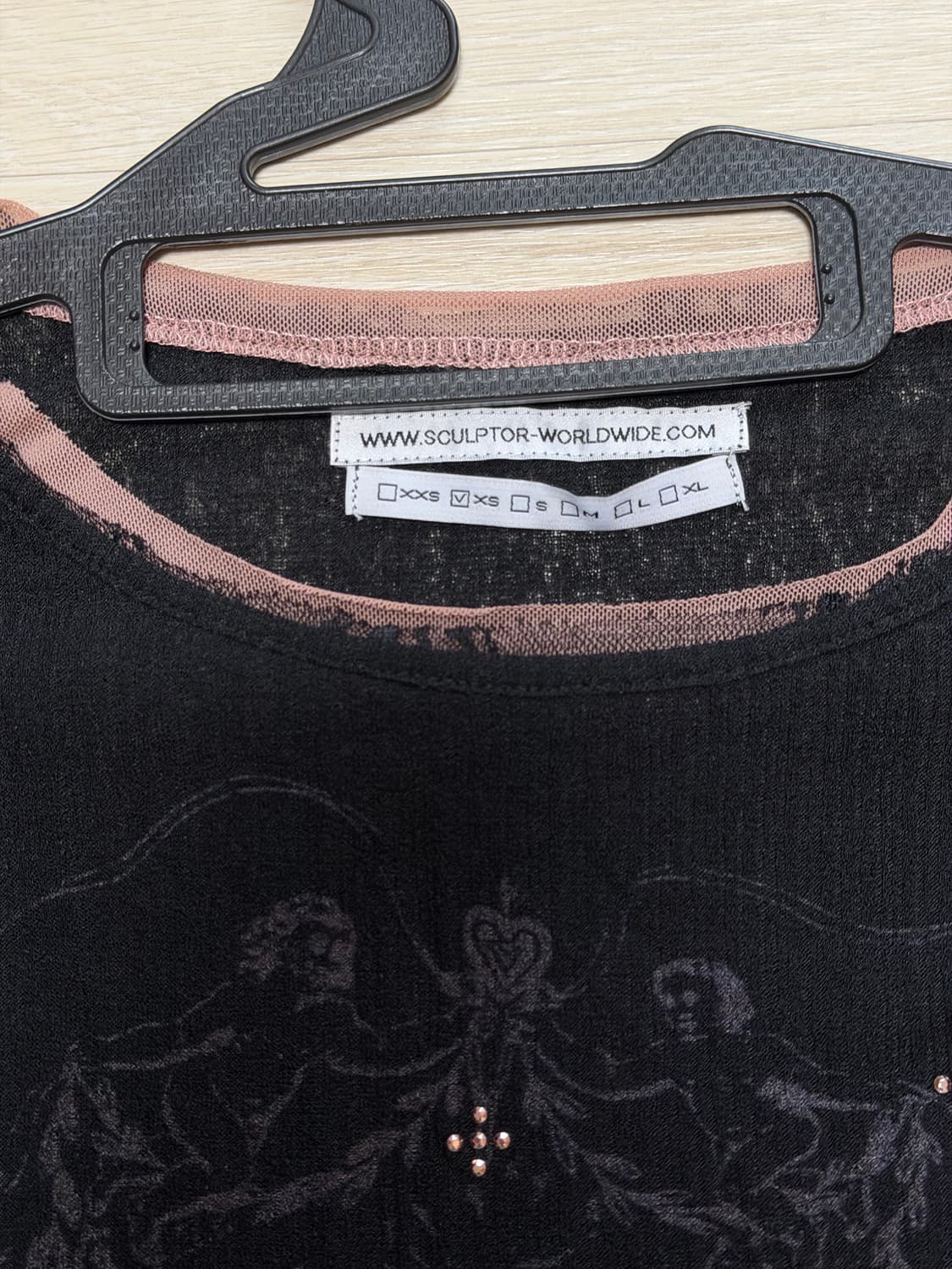 스컬프터 Triple Lace Layered Tee Black 상품이미지7