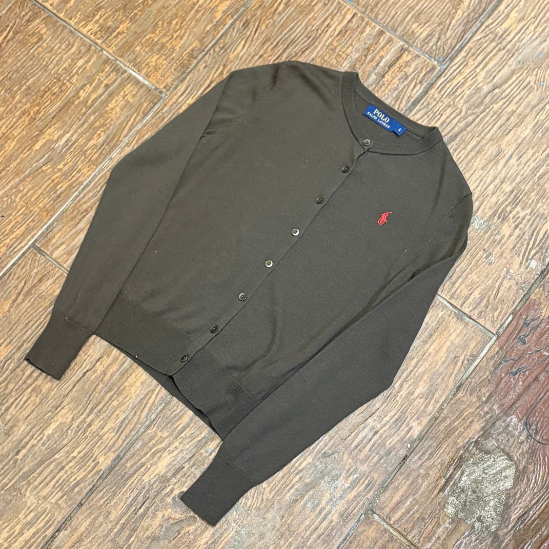 [HI] Polo 폴로 커튼 가디건 차콜 상품이미지4